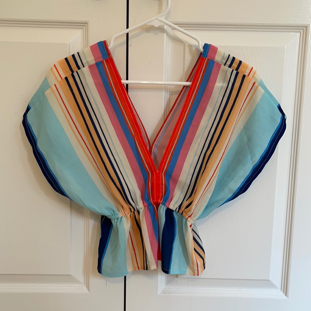 Cute Colorful Striped Crop Top